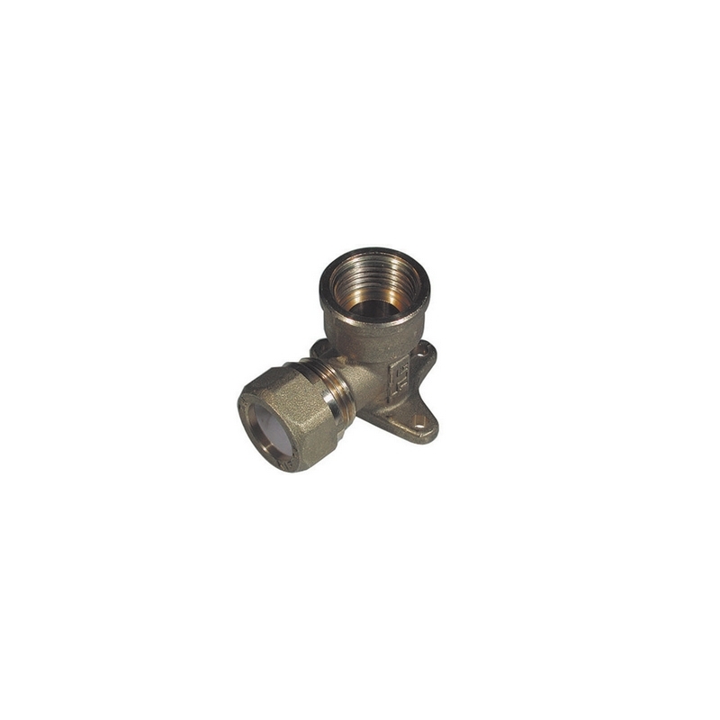 Gomito Con Flangia Per Rame Con Ogiva Teflon Tiemme - 3/8 X 10 311-1206-0310