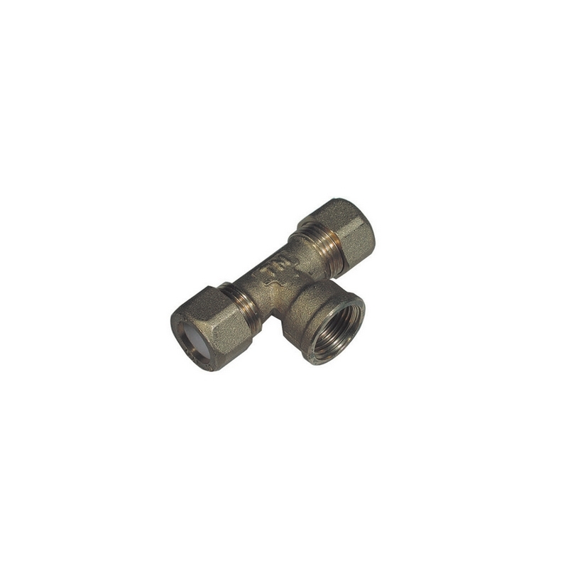 Tee Femmina Per Rame Con Ogiva Teflon Tiemme - 1/2 X 18r 311-1209-0418