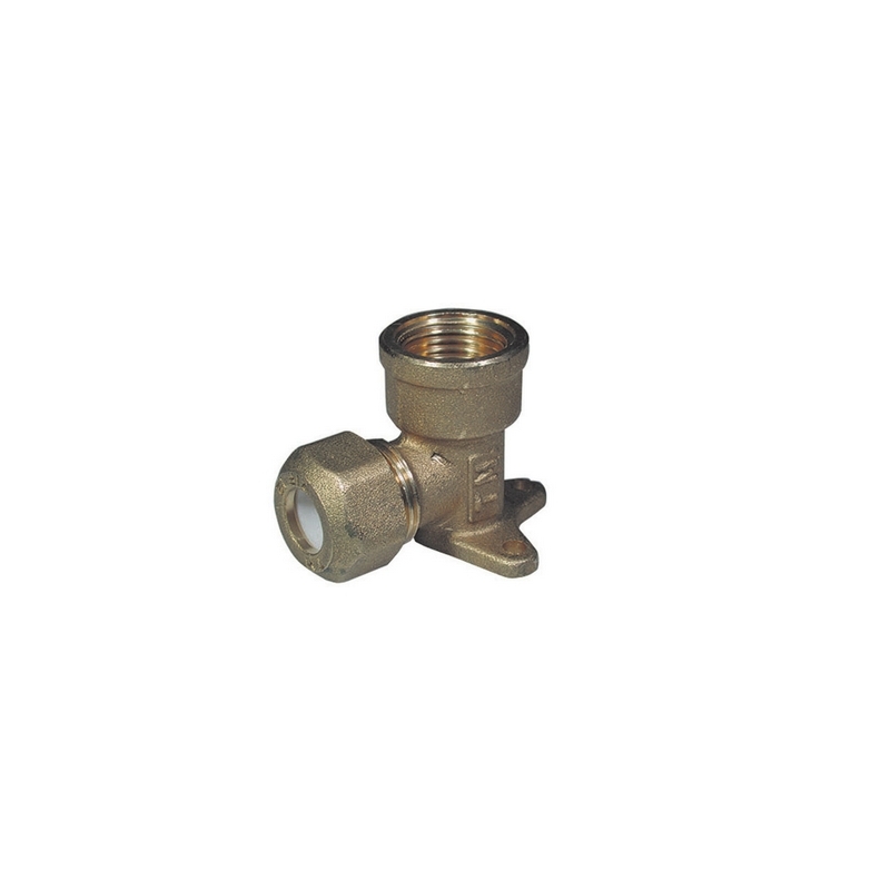 Gomito Con Flangia Per Rame Con Ogiva Teflon Tiemme - 1/2 X 10r 311-1256-0410