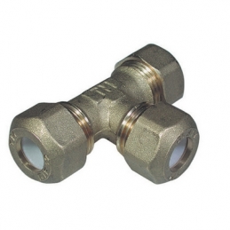 Tee Con Tre Dadi Per Rame Con Ogiva Teflon Tiemme - 1/2 X 12r 311-1257-0412
