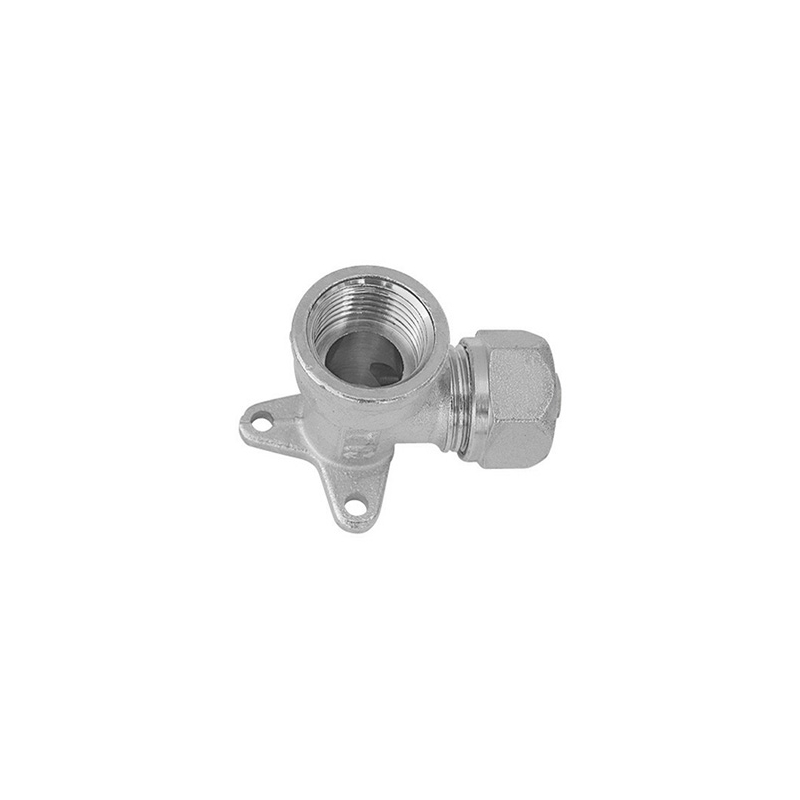 Raccordo Curvo Femmina Con Flangia A 3 Fori Tiemme Per Multistrato - 1/2 X 14 313-1606-0414