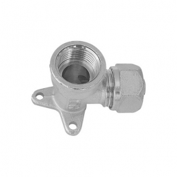 Raccordo Curvo Femmina Con Flangia A 3 Fori Tiemme Per Multistrato - 1/2 X 20 313-1606-0420