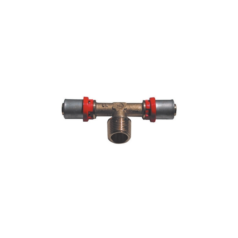 Raccordo Press A T Maschio Per Multistrato - 1/2 X 16 -conf 317-1658-K0416
