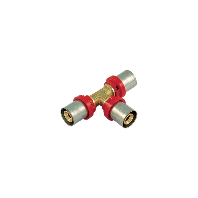 Raccordo Press A T Compact Per Multistrato - 16 X 2,0 - 16 X 2,0 - 16 X 2,0 317-CT1657-1620