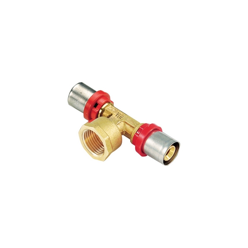 Raccordo Press A T Femmina Compact Per Multistrato - 16 X 2,0 - 1/2" - 16 X 2,0 317-CT1659-0416