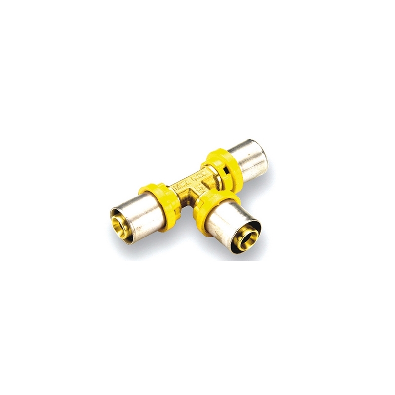 Raccordo Per Multistrato Gas A T Ridotto - Diam. 26 X 20 X 20 317-G2657R-262020