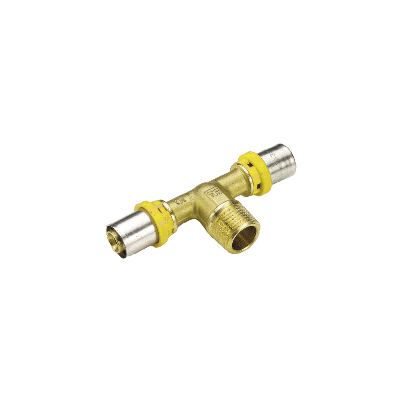 Raccordo Per Gas Tee Maschio - 20 X 1/2" X 20 317-G2658-2004
