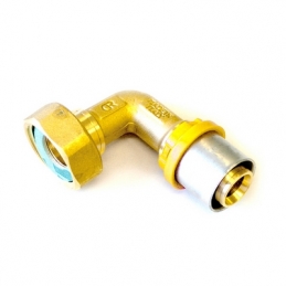 Raccordo Per Multistrato Gas Curvo Con Girello E Guarnizione Piana - 20 X 3/4" 317-G2660BP-2005