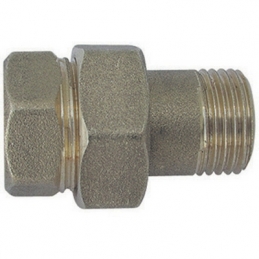 Raccordo Diritto Mf 3 Pezzi Ottone Giallo - 1/2 319-1555-04