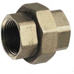 Raccordo Diritto Ff 3 Pezzi Ottone Giallo - 1" 319-1557CP-06