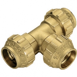 Raccordo A Tee In Ottone Tiemme - Diam. 25 332-T3467CR-25