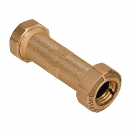 Monogiunto Diritto Prolungato Per Pe/pe Con Anello Ottone - 32 X 32 Lungh. 127 Mm 332-TF1003L-32
