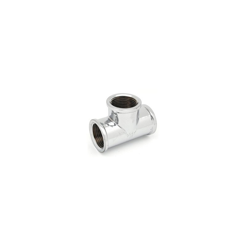 Tee Ff In Ottone Cromo Ibp - 1/2" -conf 343-B8130-K04
