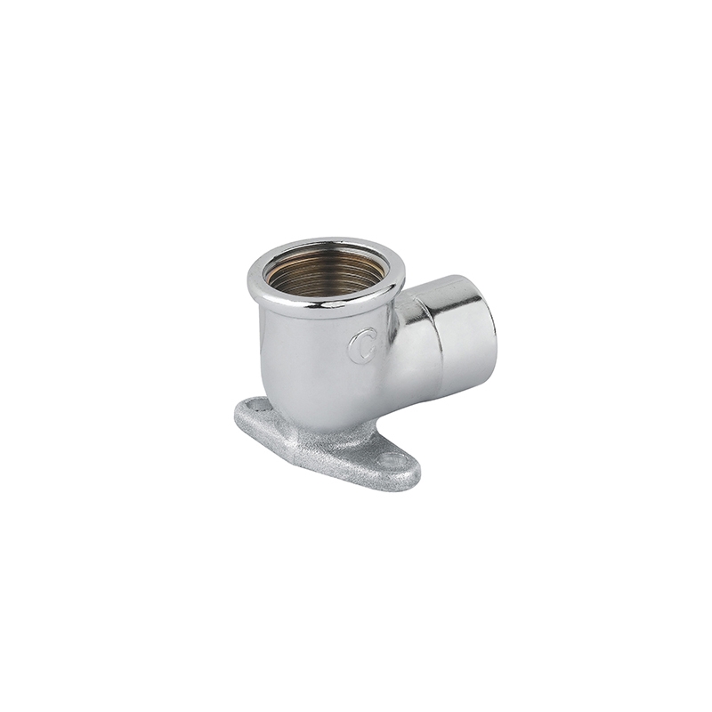 Gomito Ff Con Flangia Ottone Cromo - 1/2 343-C082-04