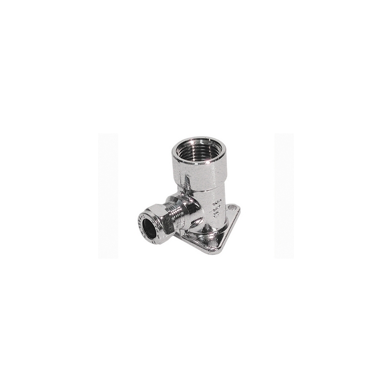 Gomito A 90° Con Flangia Cromato - Diam. 12 X 1/2 343-T1106-0412
