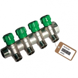 Collettore Lineare Con Rubinetti D'arresto 4 Derivazioni Impex F-brico - 3/4 X 1/2 320-B18664F
