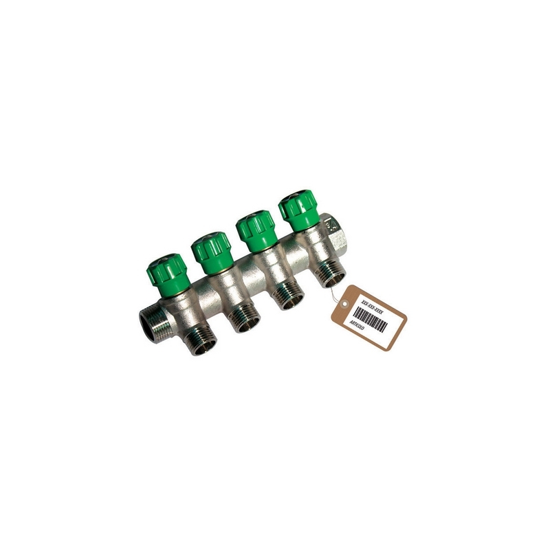 Collettore Lineare Con Rubinetti D'arresto 4 Derivazioni Impex F-brico - 3/4 X 1/2 320-B18664F