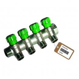 Collettore Lineare Con Rubinetti D'arresto 4 Derivazioni Impex F-brico - 3/4 X 1/2 320-B18664F