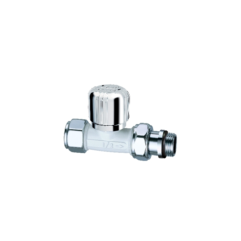 Valvola Termostatizzabile Diritta Bianco-cromata - 1/2 321-0195-04