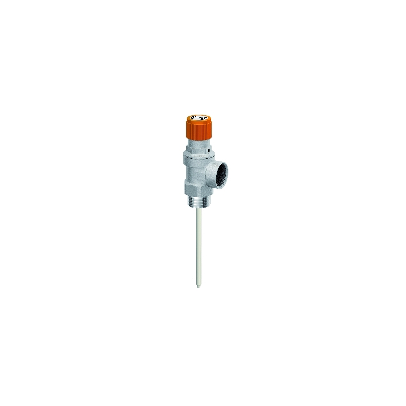 Valvola Di Sicurezza Combinata Cromata Per Impianti Solari - 6 Bar - 1/2mx1/2f 321-2009-0406