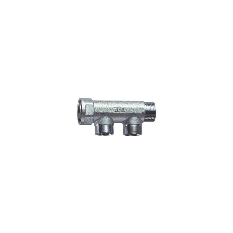 Collettore Cromato A 2 Derivazioni (far) - M.f. 3/4 321-3300-05