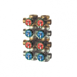 Collettore Complanare Premontato Con Valvole Di Arresto (far) - 3/4 X Deriv. 10 321-3754-0510