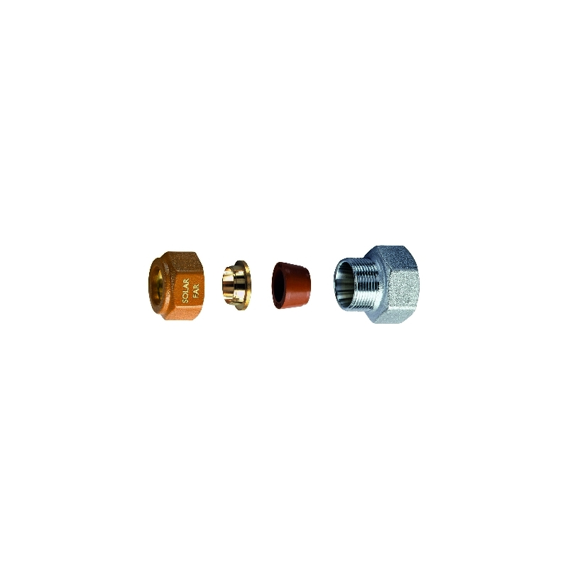 Niplex Femmina Completo Di Kit Di Tenuta Per Impianti Solari - 3/4 - Diam. 16 321-5872-0516