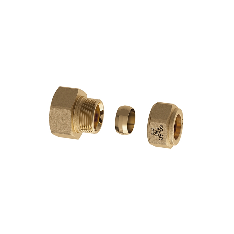Niplex Femmina Con Tenuta Metallica Per Impianti Solari - 1" - Diam. 22 321-5873-0622