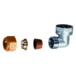 Gomito Femmina Completo Di Kit Di Tenuta Per Impianti Solari - 3/4 - Diam. 18 321-5878-0518