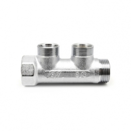 Collettore 2 Derivazioni M.f. - Cromo 3/4" 322-3022-05