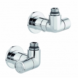 Valvola + Detentore A Squadra Dx Termostatizzabile Cromo - 1/2 - Dx 323-400300