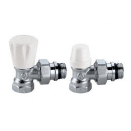 Coppia Valvole Per Radiatori Attacco Ferro - 3/8" 323-411K-331