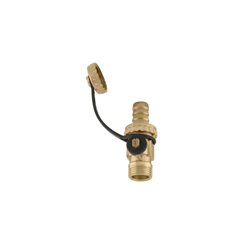 Rubinetto Scarico Caldaia Con Portagomma E Tappo - 1/2" 323-538-400