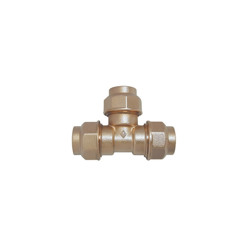 Raccordo A Tee Doppio In Ottone - Diam. 20 332-8030-20
