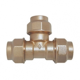 Raccordo A Tee Doppio In Ottone - Diam. 63 332-8030-63
