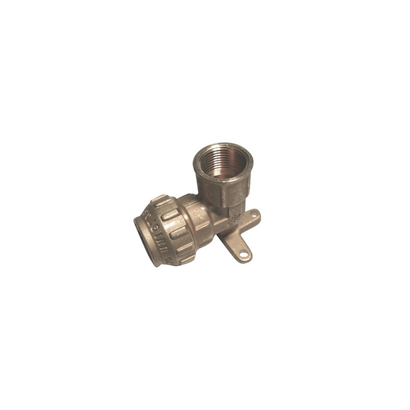 Raccordo A Gomito Femmina In Ottone Con Flangia - 3/4" X 25 332-8037F-0525