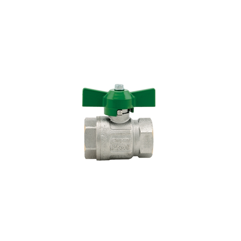 Valvola A Sfera Ideal Dvgw Ff Passaggio Totale Con Farfalla - 3/4" (dn 20) 40 Bar / 580 Psi 354-E292P-05