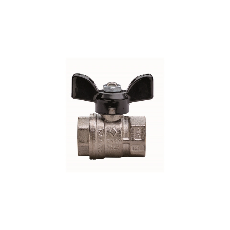 Valvola A Sfera A Passaggio Totale Filettatura Ff Con Farfalla - 1" Dn 25 Pn 40 354-R1520-06