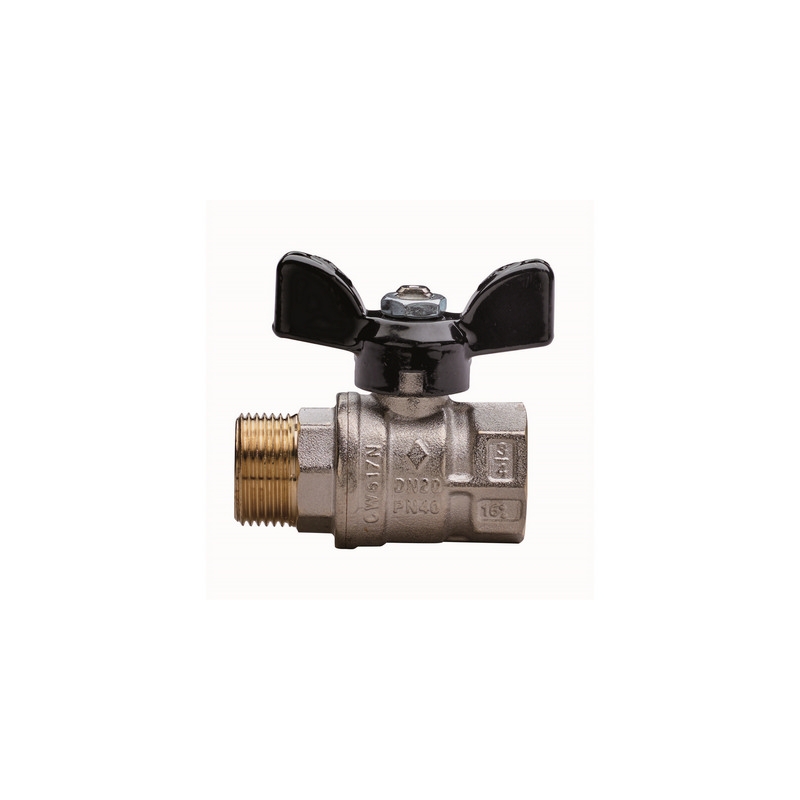 Valvola A Sfera A Passaggio Totale Filettatura Mf Con Farfalla - 3/4" Dn 20 Pn 40 354-R1521-05