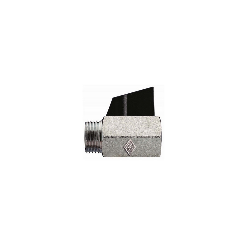 Valvola A Sfera Filettatura Mf Sabbiata E Cromata Con Maniglia - 1/4" Dn 8 Pn 10 354-R3831-02
