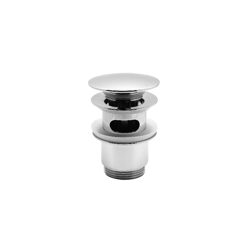 Piletta Lavabo Click-clack Tappo Tondo Con Troppo Pieno Lux - 1" 1/4 370-2401