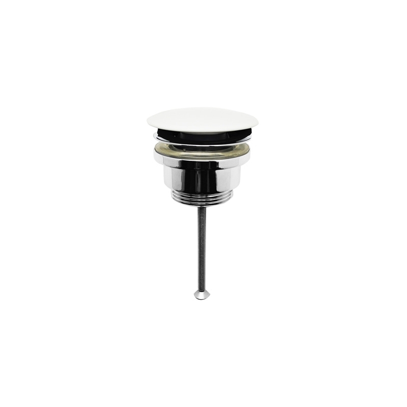 Piletta Lavabo Click-clack Tappo Tondo In Ceramica Bianco - 1"1/4 370-2406