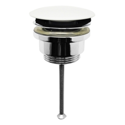 Piletta Lavabo Click-clack Tappo Tondo In Ceramica Bianco - 1"1/4 370-2406