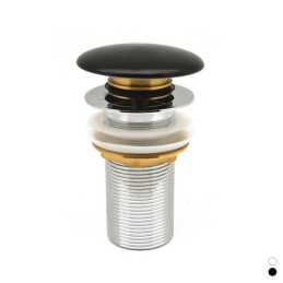 Piletta Click-clack Lavabo "fancy Matt" Senza Troppo Pieno - Nero Opaco 370-24120-NE