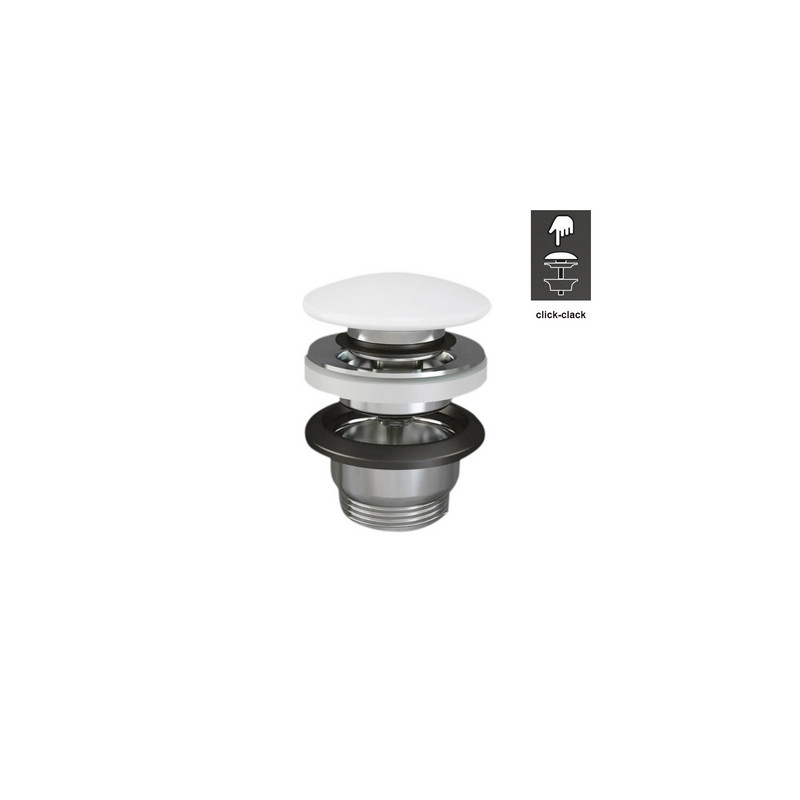 Piletta Lavabo Click Clack Feeling Senza Troppo Pieno - Tappo Cappuccino Opaco 370-24122-CM