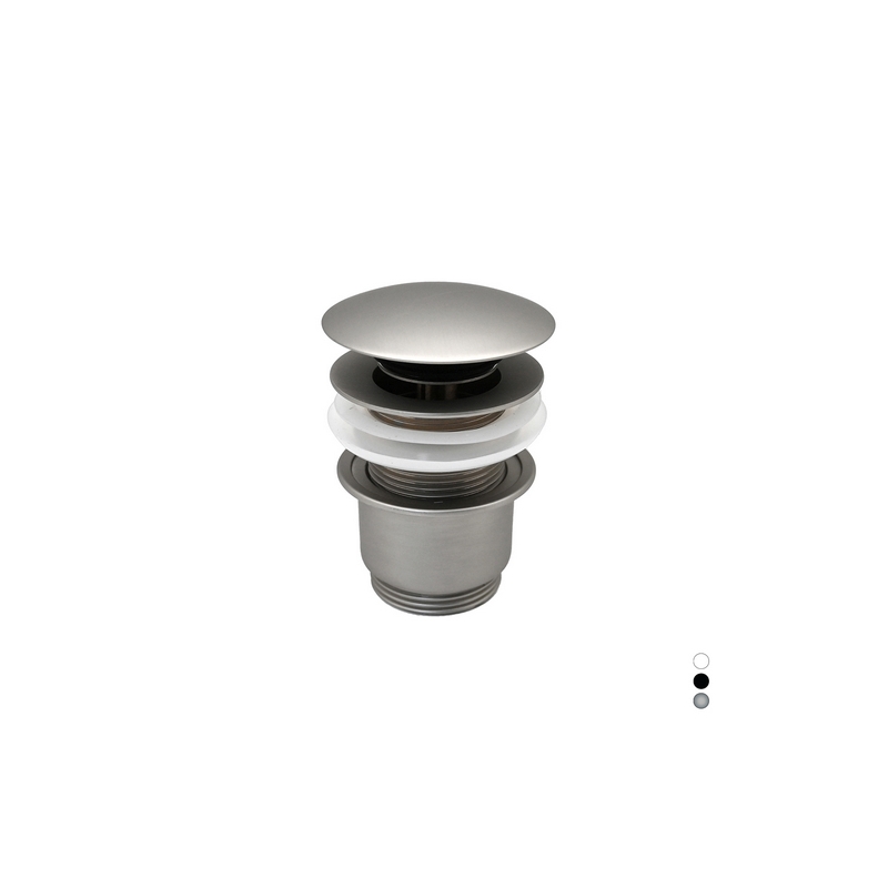 Piletta Click-clack Senza Troppo Pieno - Nero Opaco 370-24130-NO