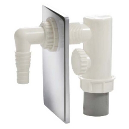 Sifone Incasso Lavatrice In Pp Con Piastra Acc. Inox - D. 40 370-N107I