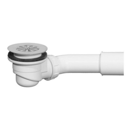 Piletta Sifonata Per Piatti Doccia Uscita Orientabile D.40/50 Griglia - Diam. 85 Senza Curva 370-N353-85SC