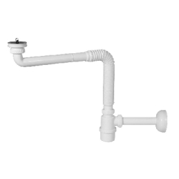 Sifone In Pp Crea Spazio A Bottiglia Per Lavabo Senza Piletta - 1"1/4 - Uscita D. 32 Mm 370-N359-SP07