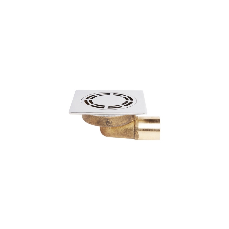 Piletta Pavimento Quadra Ottone Con Griglia Classica - Diam. 40 370-T65B-4006